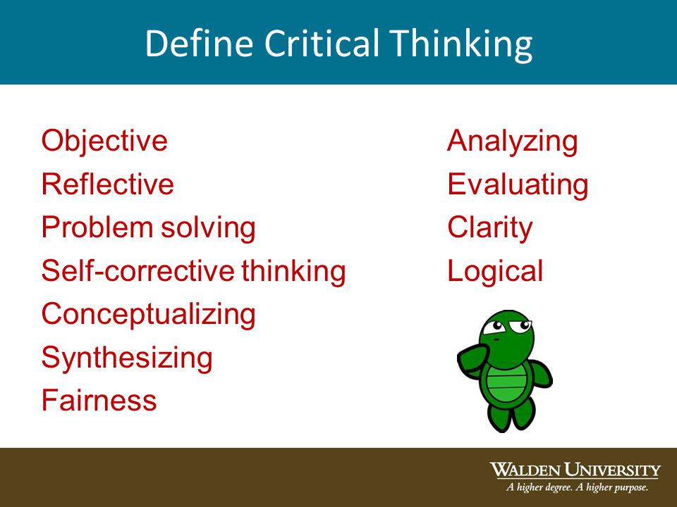 Critical thinking assignments